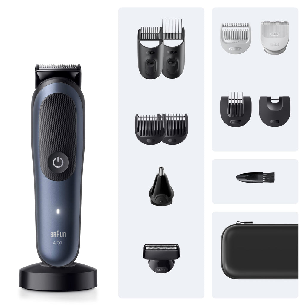 All-in-One Trimmer-Set 7, 13-in-1 Multigroom, Barttrimmer, Nasenhaartrimmer, AIO7565, Blau