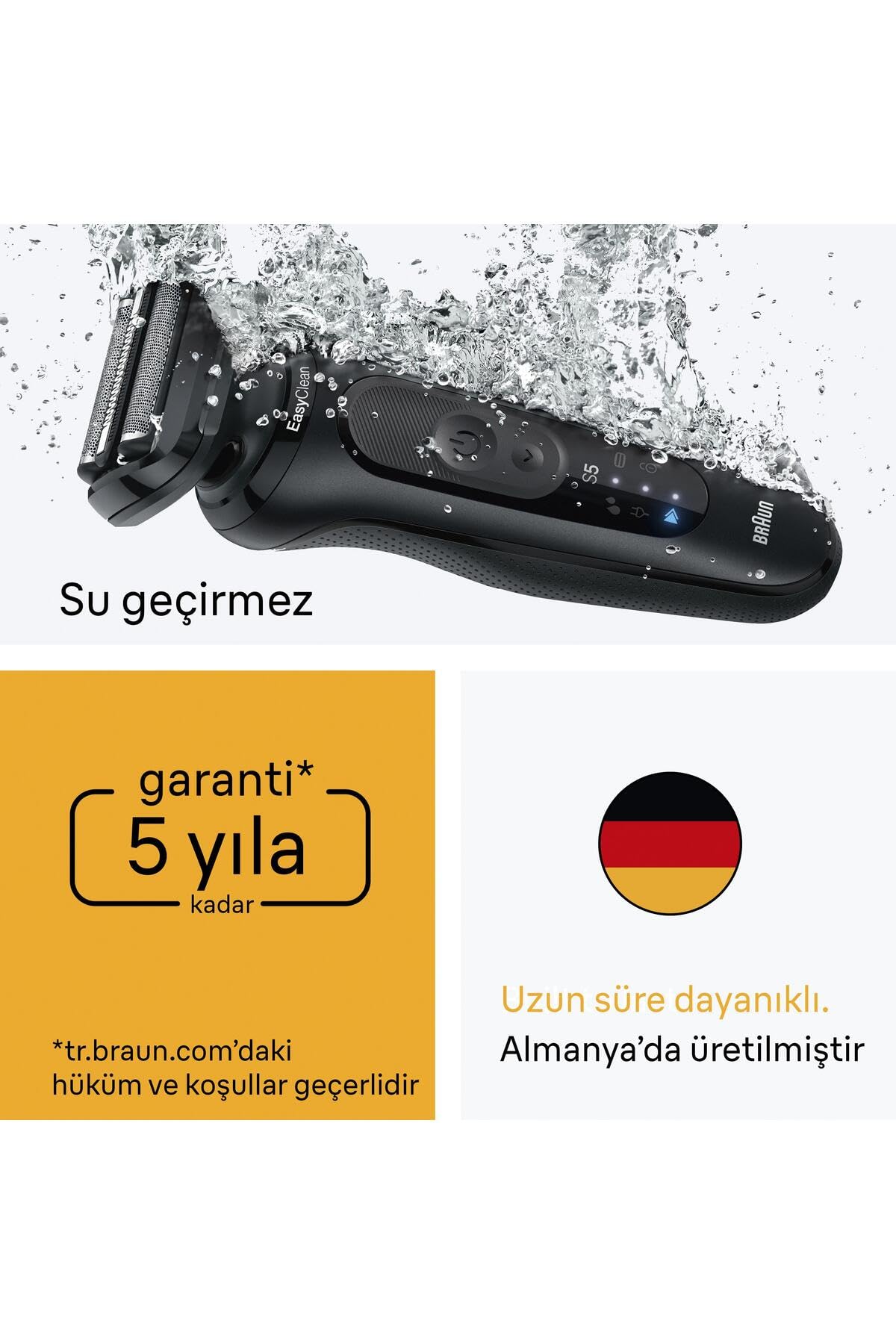 Series 5 Elektrorasierer, Bis zu 50 Minuten, Präzisionstrimmer Aufsatz, 52-N1200S, Schwarz