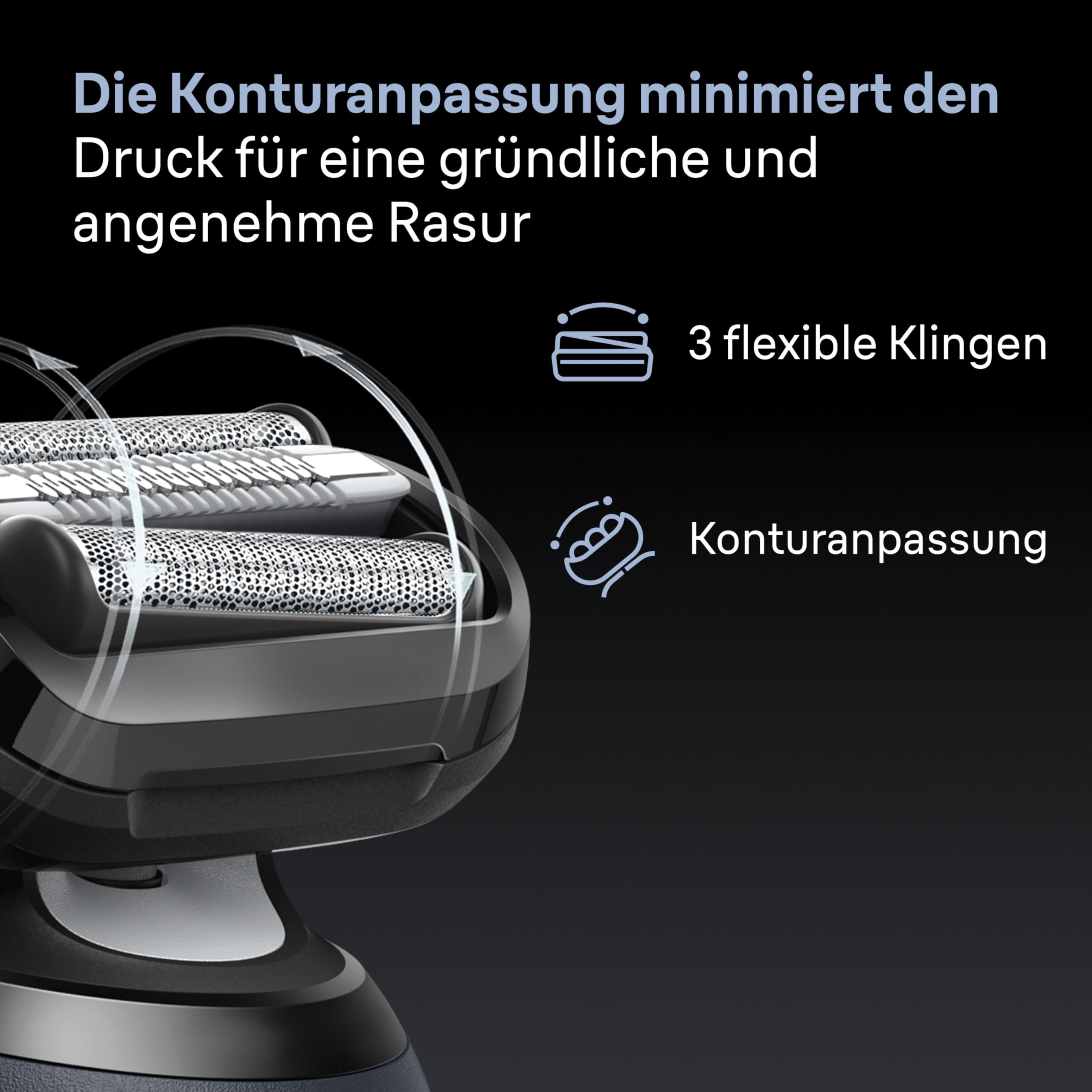 Series 6 Elektrorasierer Herren, Rasierapparat mit 60 Min. Akkulaufzeit, 62-B1200s, Blau