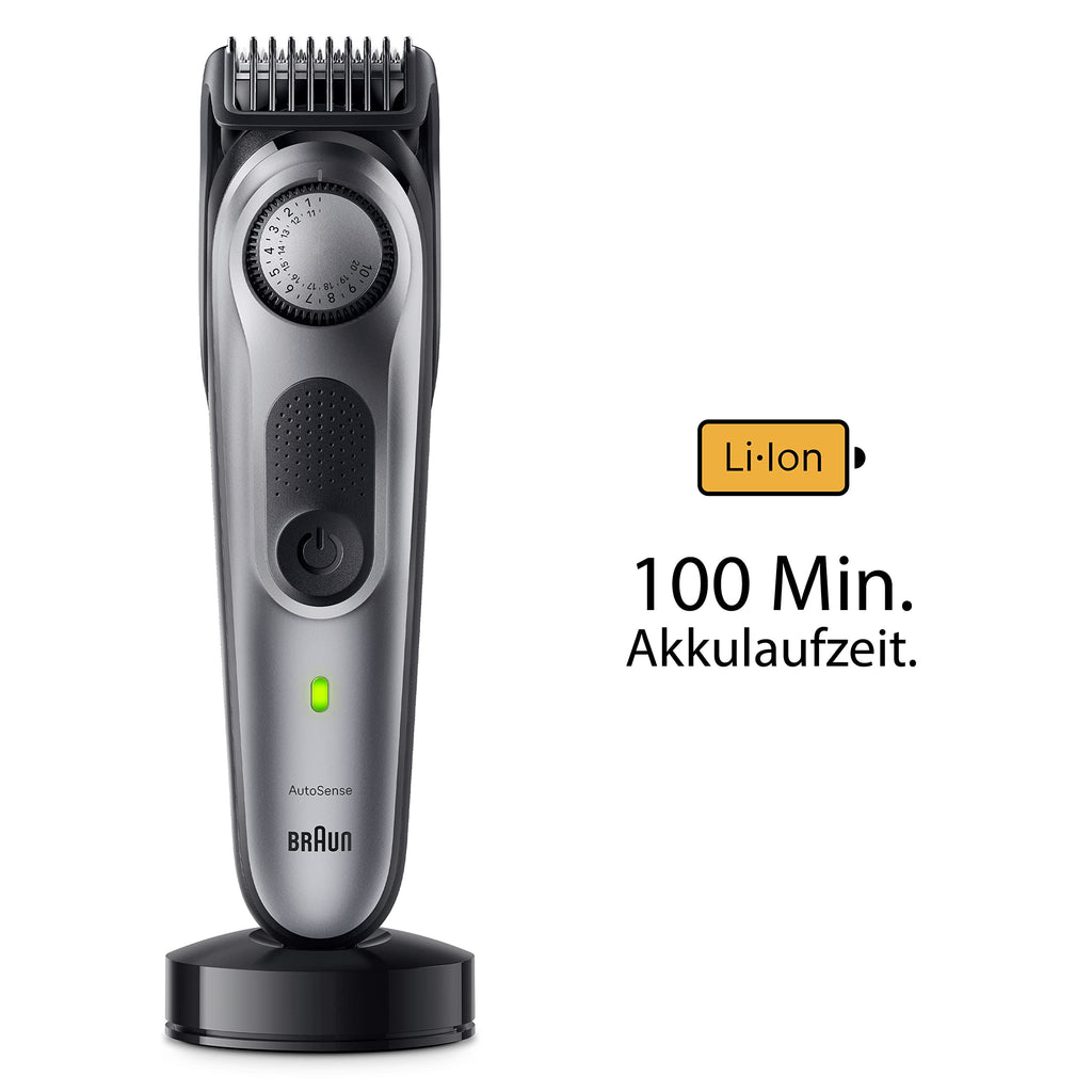 Barttrimmer Herren Series 7, Bartschneider Herren mit 8 Zubehörteilen, BT7420, Grau