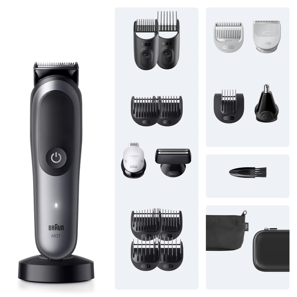 All-in-One Series 7, 18-in-1 Multigroom, Barttrimmer, Nasenhaartrimmer, AIO7585, Grau