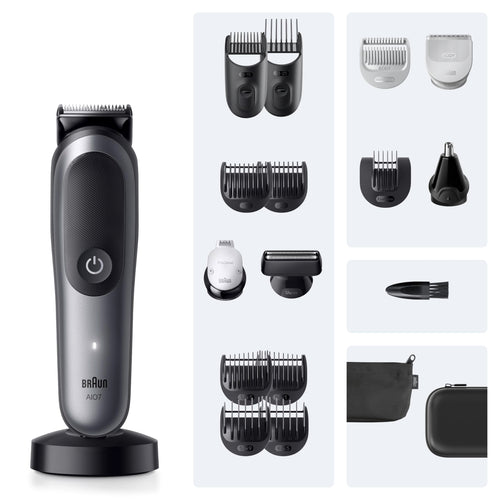 All-in-One Series 7, 18-in-1 Multigroom, Barttrimmer, Nasenhaartrimmer, AIO7585, Grau