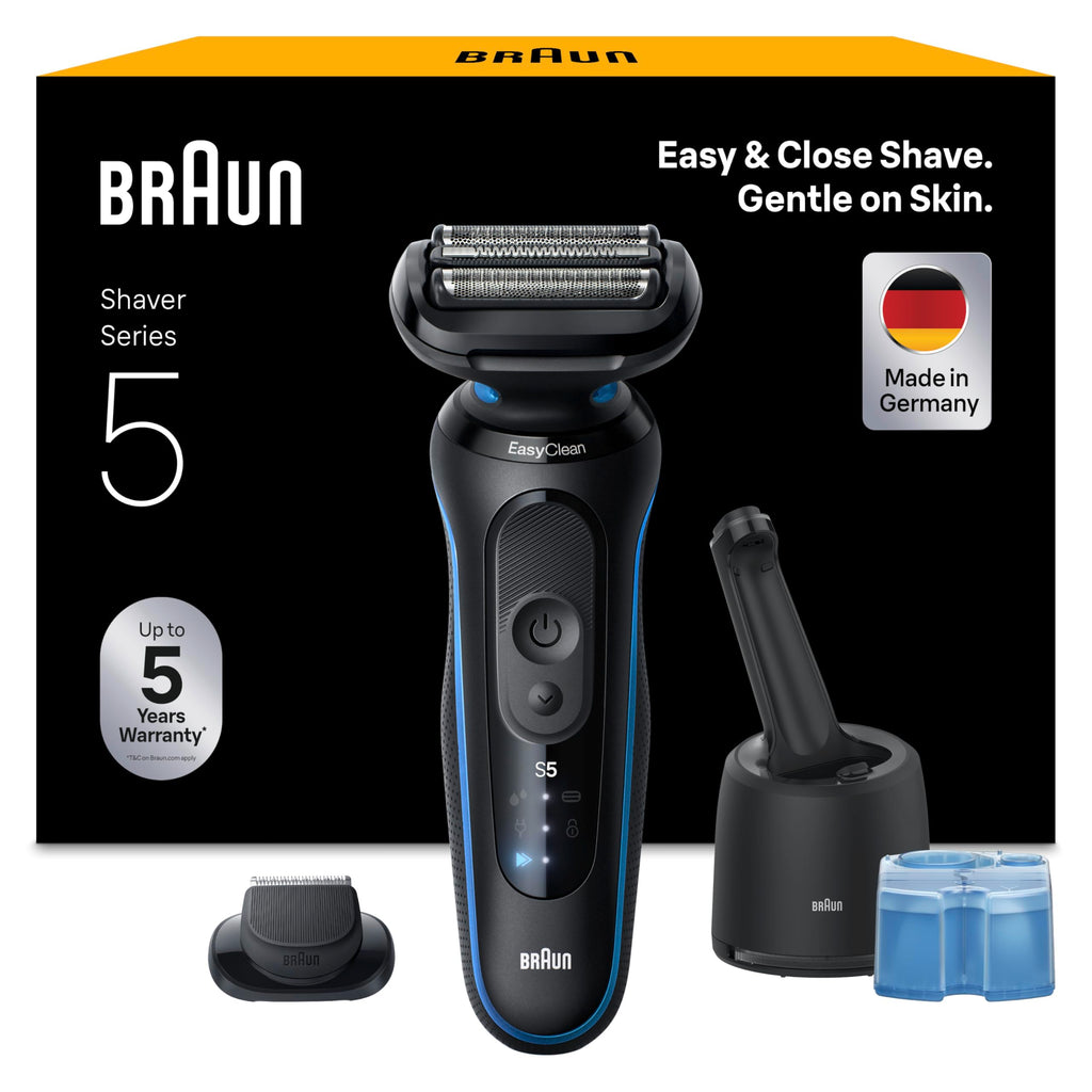 Series 5 Elektrorasierer Herren, Rasierapparat mit 50 Min. Akku, 52-B7200cc, Blau