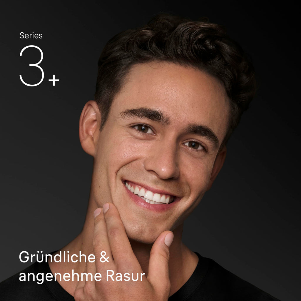 Series 3+ Rasierer Herren Elektrisch, Elektrorasierer mit 3 Flexiblen Klingen,  3010BT, Blau