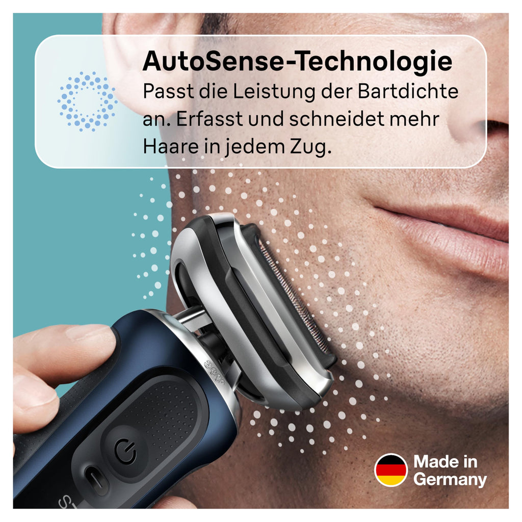 Series 7 Elektrorasierer 360° Flex mit EasyClick Präzisionstrimmer, 71-B1200s, blau