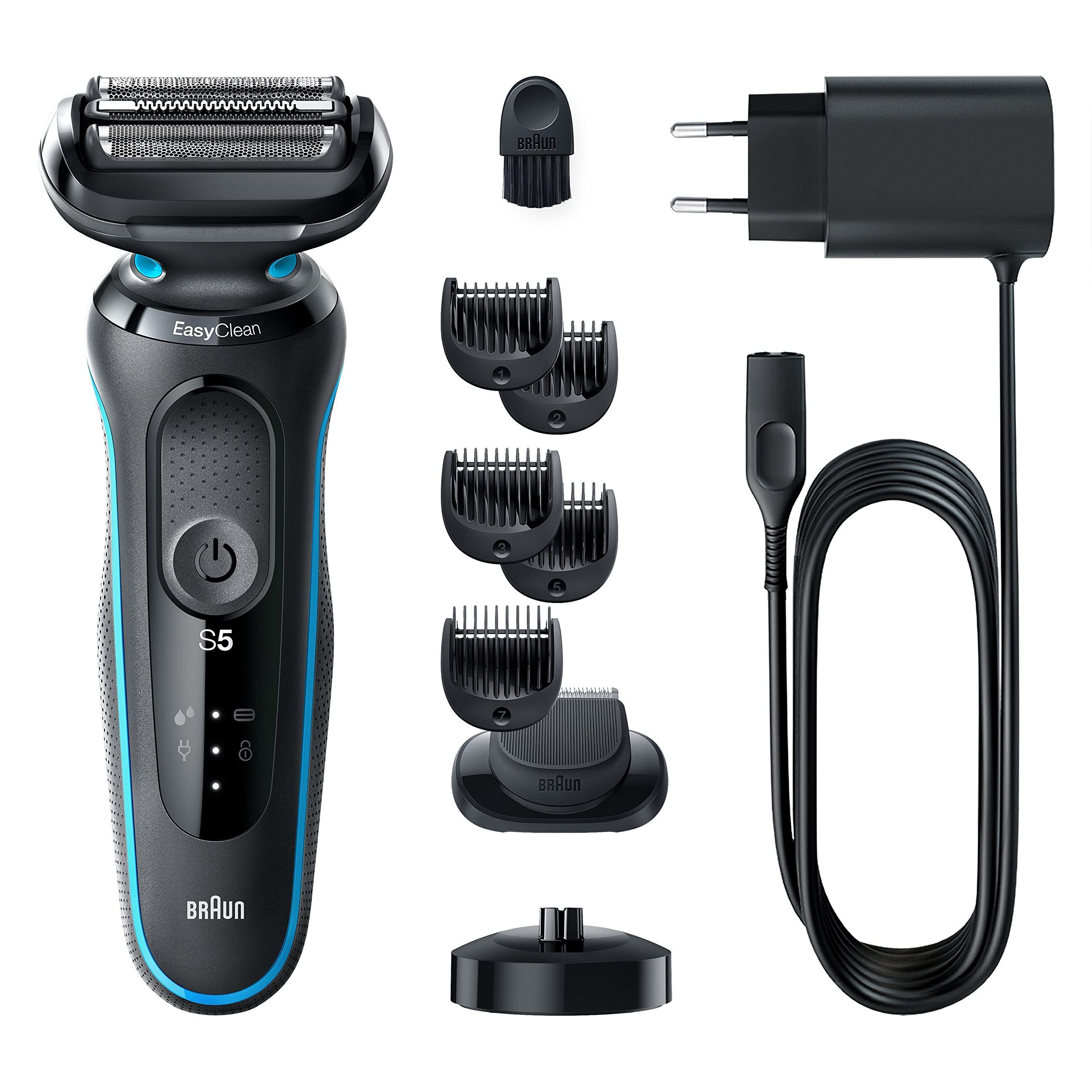 Series 5 Rasierer Herren Elektrisch, Elektrorasierer mit EasyClick Barttrimmer Aufsatz, 51-M4500cs, Mintgrün