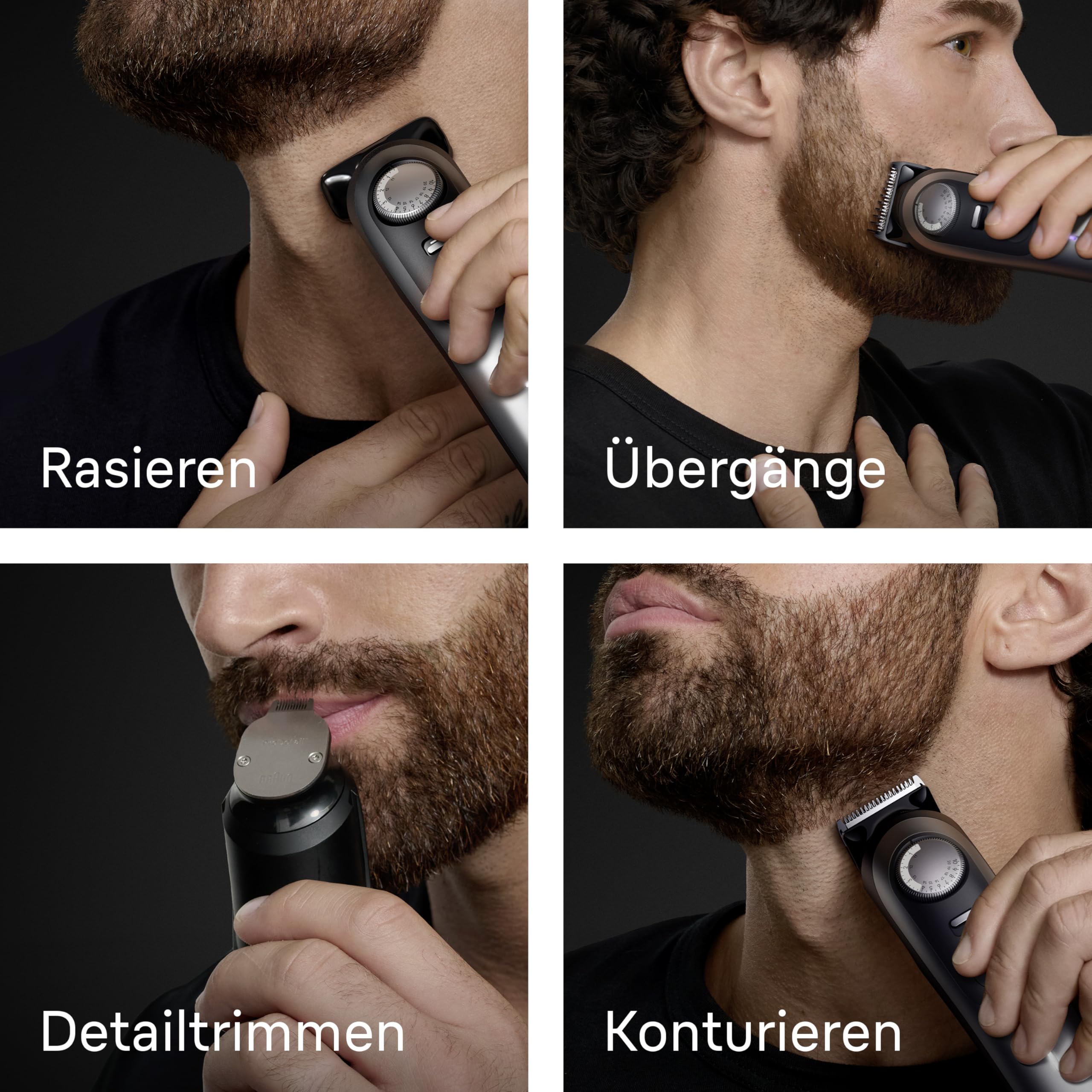 Barttrimmer Series 9, Elektrischer Bartschneider Herren mit 14 Barber-Tools, BT9565, Titan