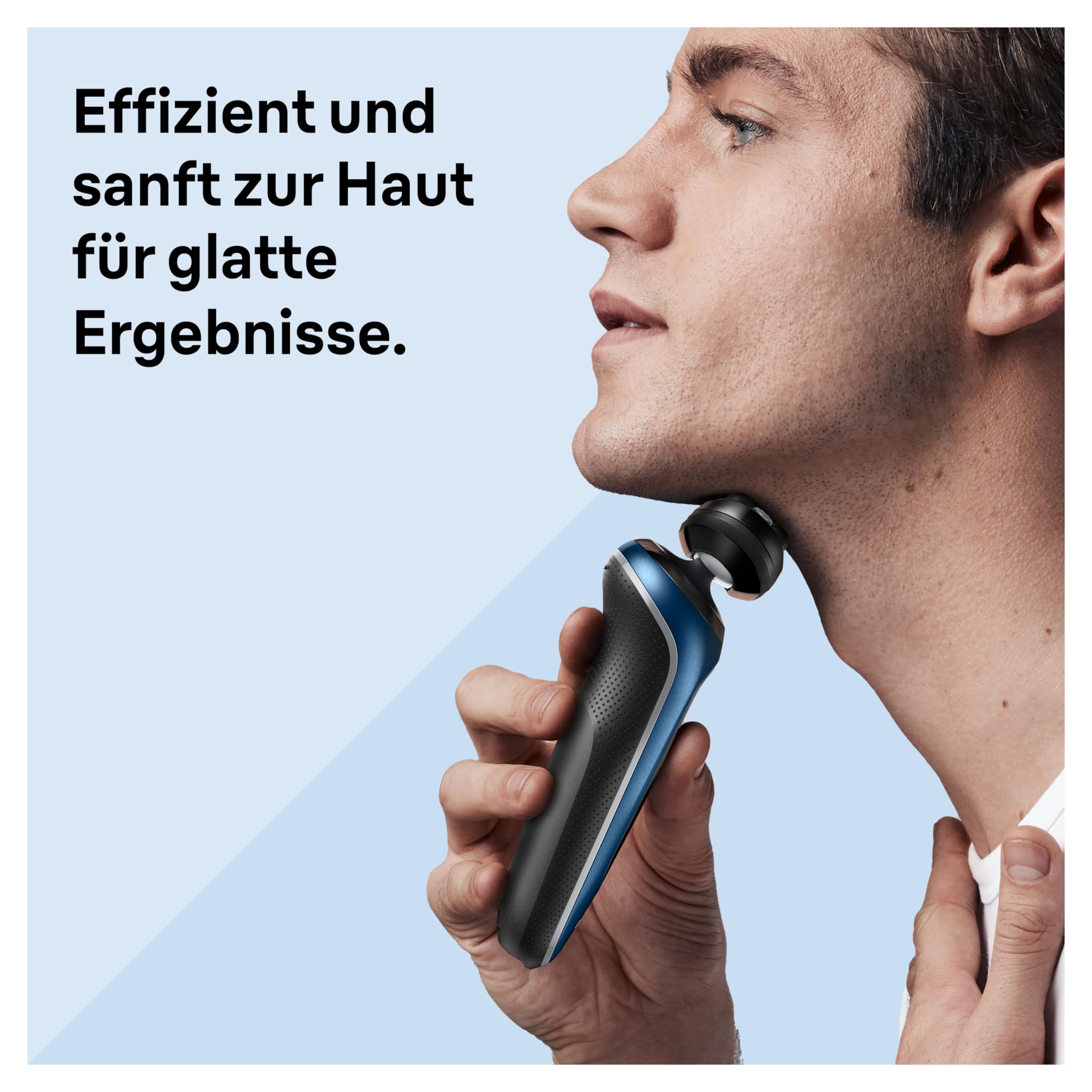 Series 6 Elektrorasierer mit EasyClick Barttrimmer Aufsatz, 61-B4500cs, blau