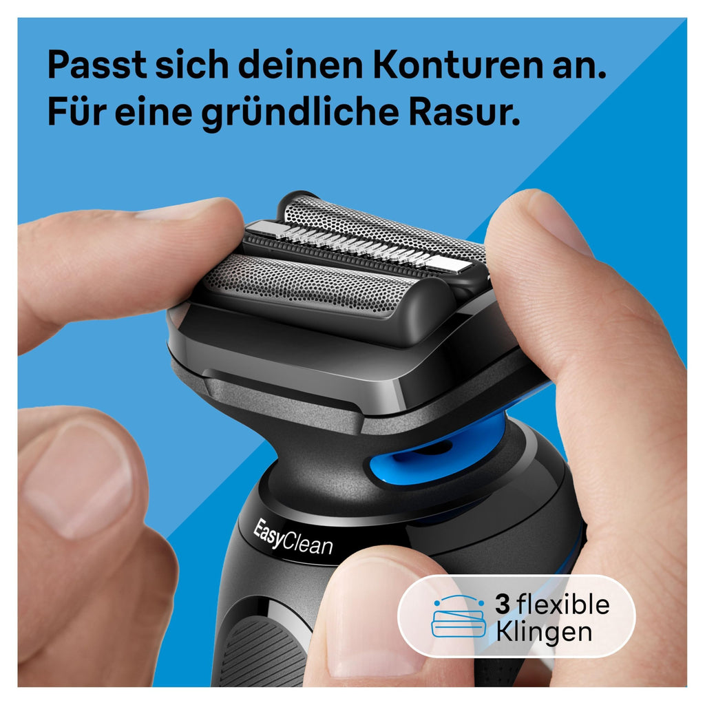 Series 5 Elektrorasierer mit EasyClick Trimmer Aufsatz, Rasierer Herren Elektrisch, 51-B1820s, blau