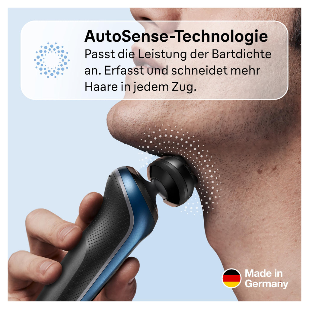 Series 6 Elektrorasierer mit EasyClick Barttrimmer Aufsatz, 61-B4500cs, blau