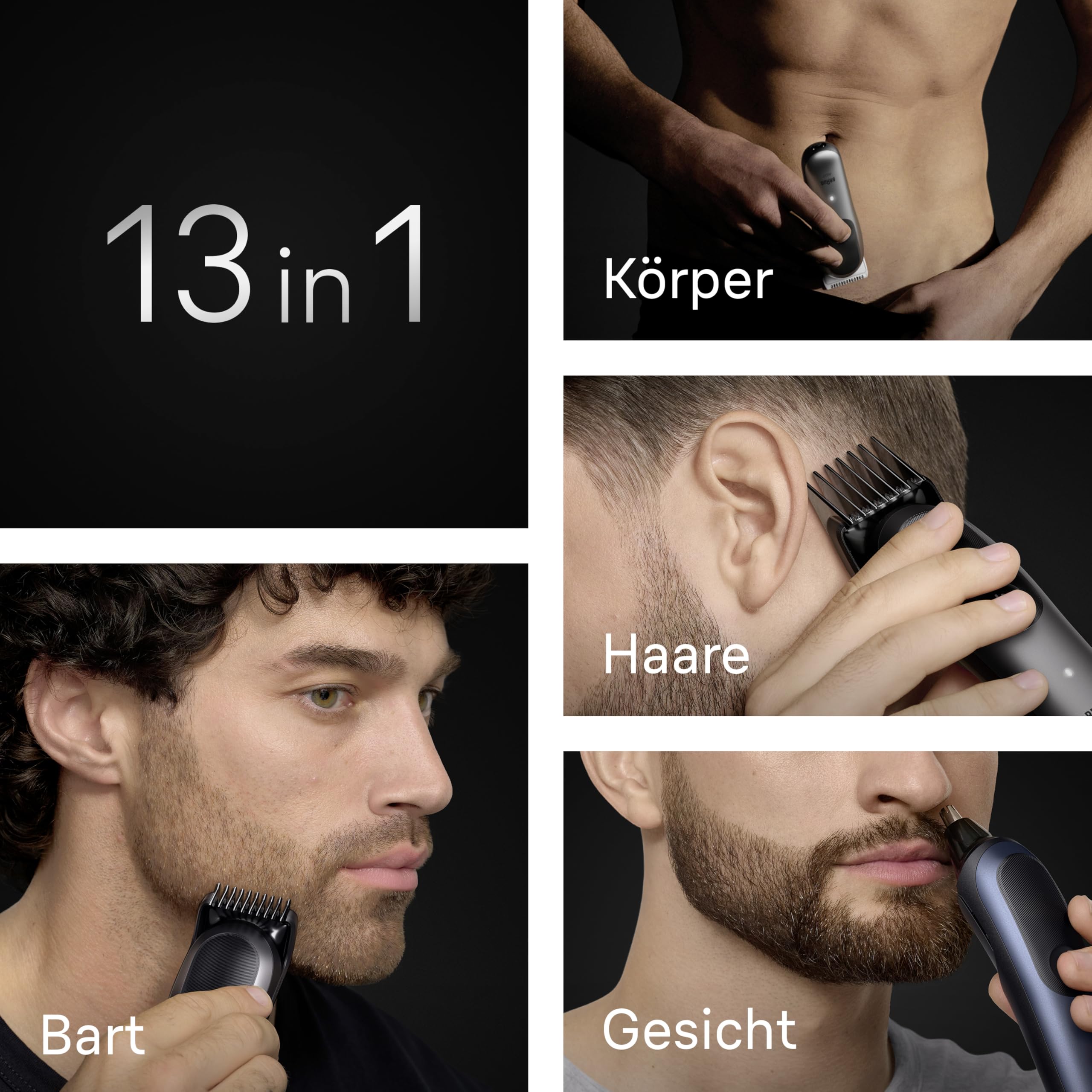 All-in-One Trimmer-Set 7, 13-in-1 Multigroom, Barttrimmer, Nasenhaartrimmer, AIO7565, Blau