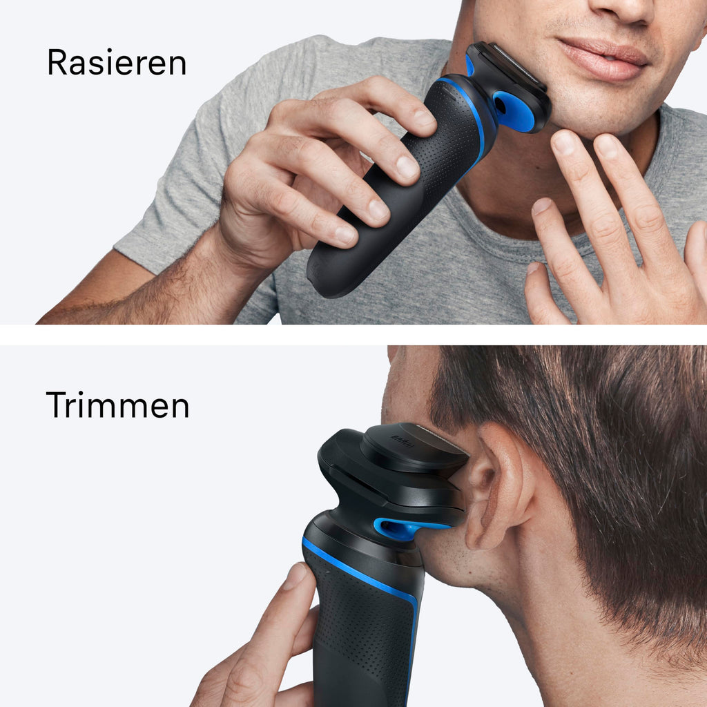 Series 5 Elektrorasierer Herren, Rasierapparat mit 50 Min. Akku, 52-B7200cc, Blau