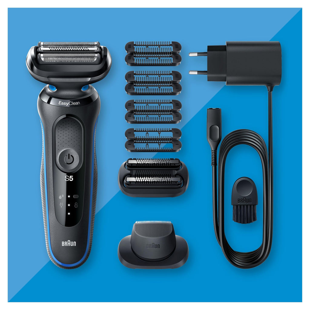 Series 5 Elektrorasierer mit EasyClick Trimmer Aufsatz, Rasierer Herren Elektrisch, 51-B1820s, blau