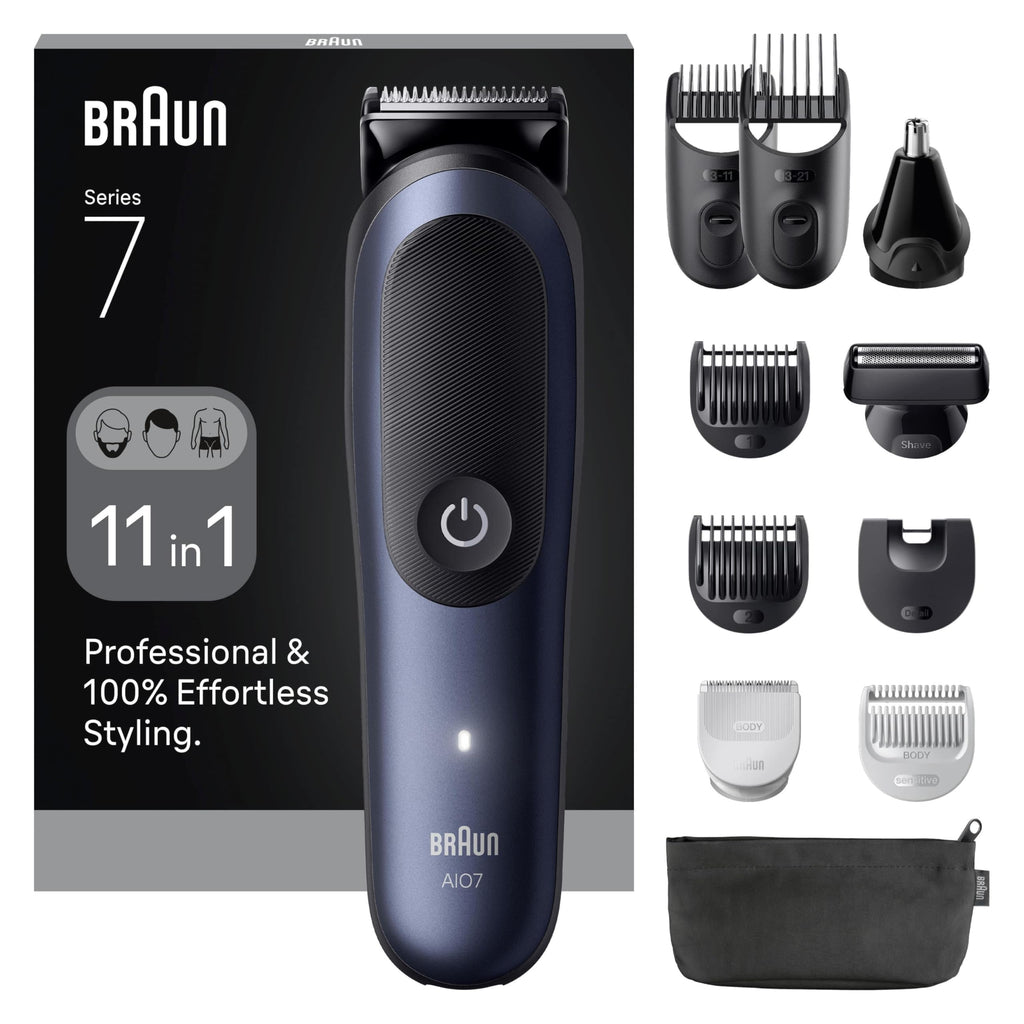 Series 7 Multifunktions Körperpflege Set, 11 in 1, ProBlade und AutoSense, AIO7540, blau