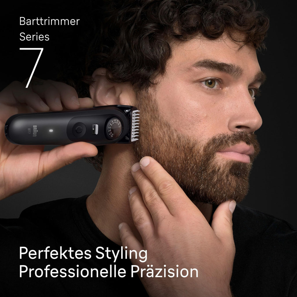 Barttrimmer Series 7, Elektrischer Bartschneider Herren mit 12 Zubehörteile, BT7545, Grau