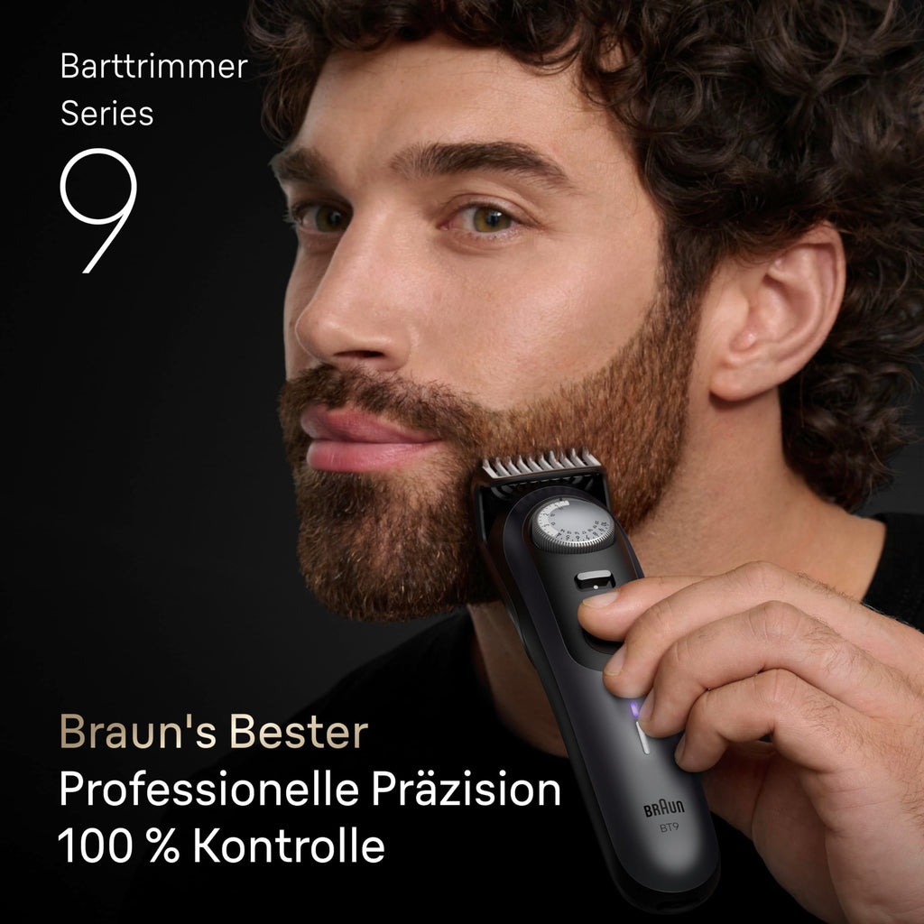 Barttrimmer Series 9, Elektrischer Bartschneider Herren mit 14 Barber-Tools, BT9565, Titan