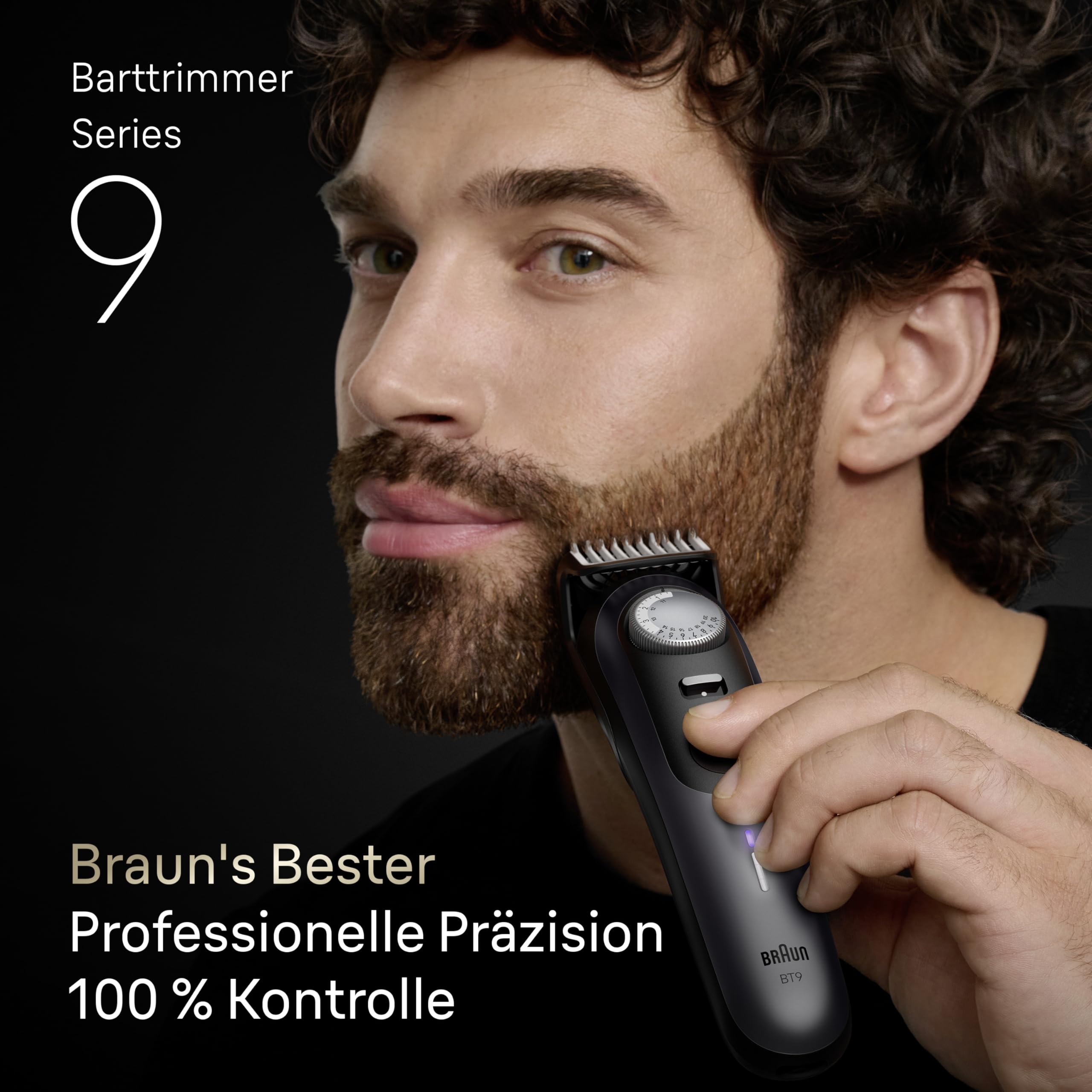 Barttrimmer Series 9, Elektrischer Bartschneider Herren mit 14 Barber-Tools, BT9565, Titan