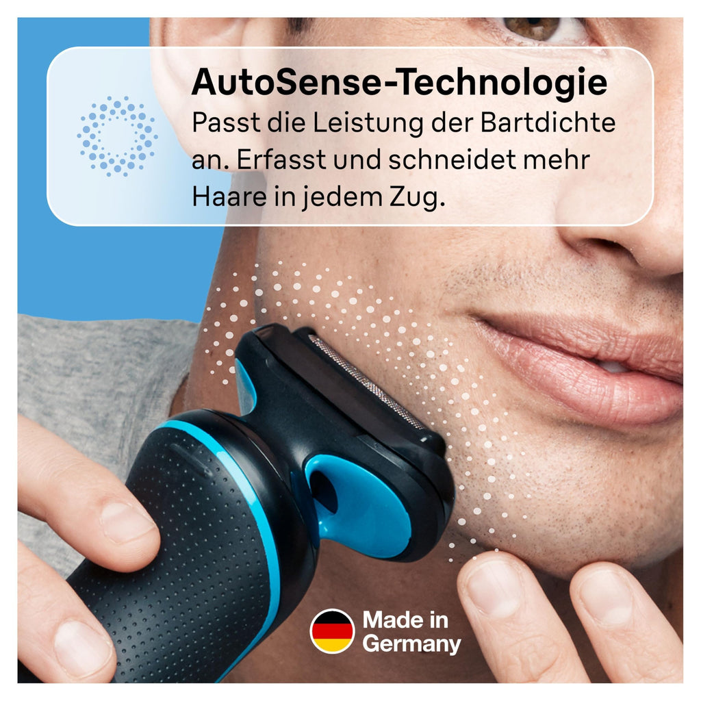 Series 5 Elektrorasierer mit EasyClick Trimmer Aufsatz, Rasierer Herren Elektrisch, 51-B1820s, blau