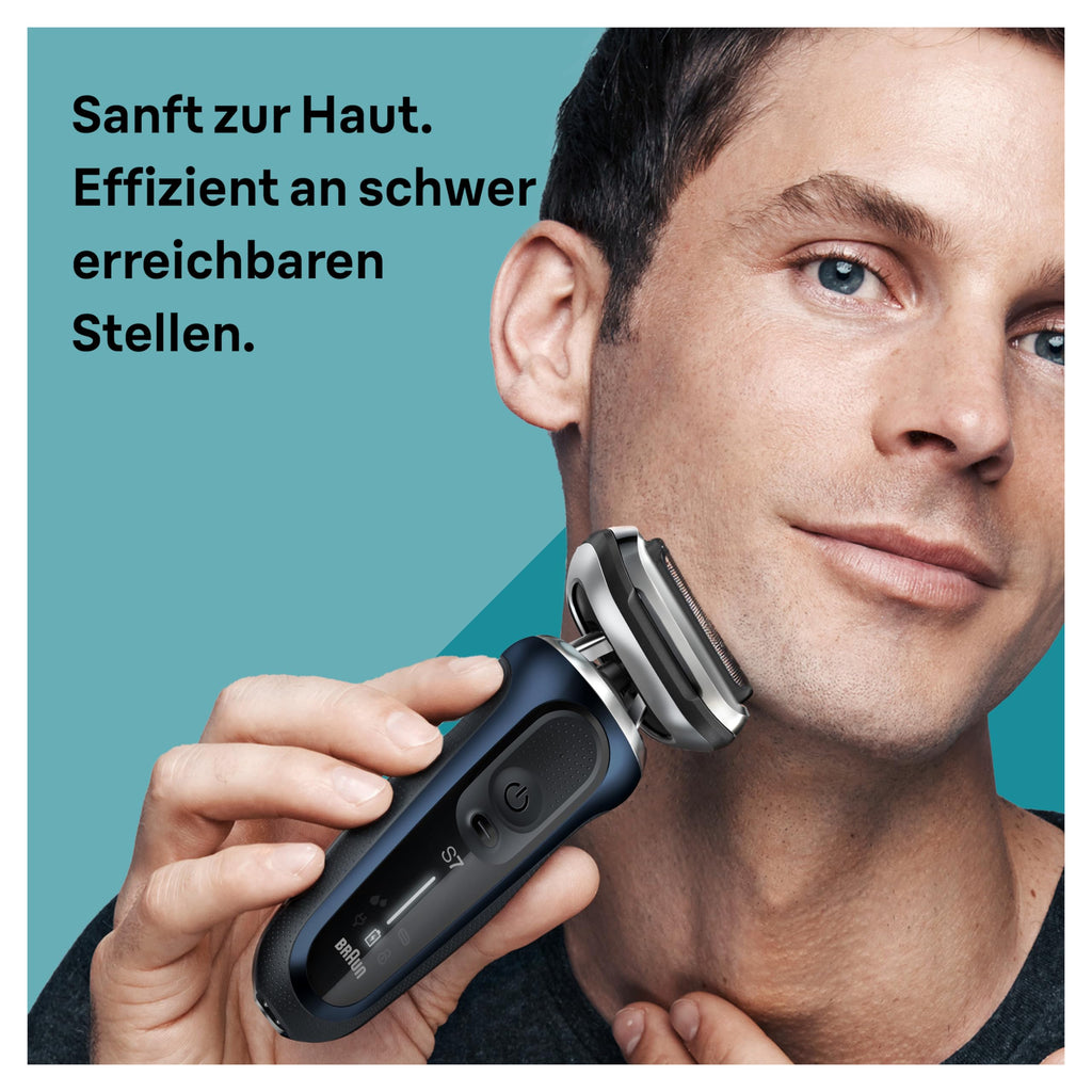 Series 7 Elektrorasierer 360° Flex mit EasyClick Präzisionstrimmer, 71-B1200s, blau
