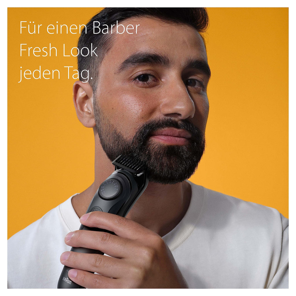 Barttrimmer Series 7, Elektrischer Bartschneider Herren mit 8 Zubehörteile, BT7440, Schwarz